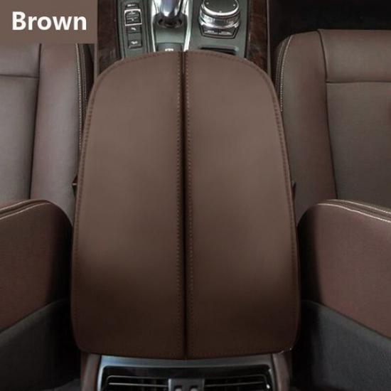 Pair Cloth Interior Center Armrest Storage Box Cover For BMW X5 E70 F15 07-18 E70 (07-13)-Brown