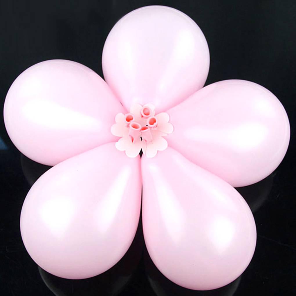 6PCS Air Balloon Plum Blossom Shape Fixed Clip Easy To Use Cute Airballoon Clamp Folder Party Supplier