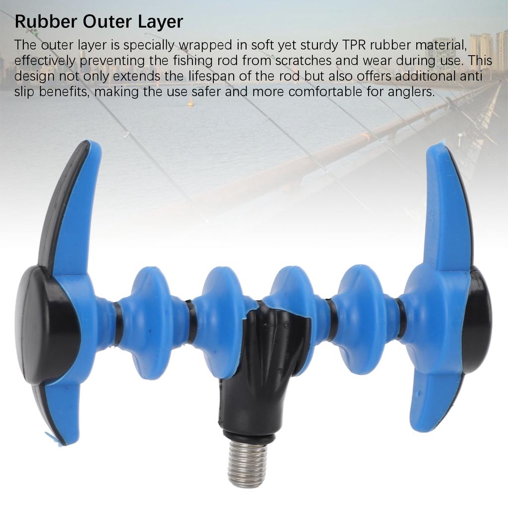 Fishing Rod Holder Pole Stand Holder Tackle Accessories for Fishing Enthusiasts Blue Short Type