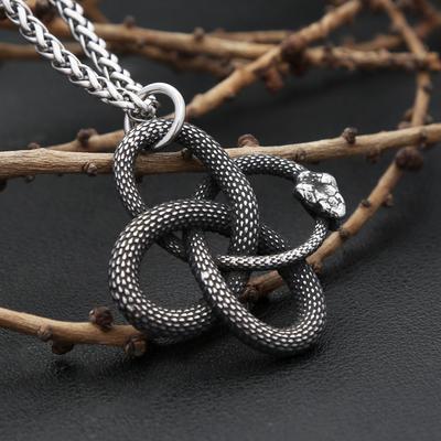 Punk Hip Hop Ouroboros Slang Hanger Mannen 316L Roestvrij Staal Gotisch Biker Vikingen Dier Ketting Feest Sieraden Dropshipping