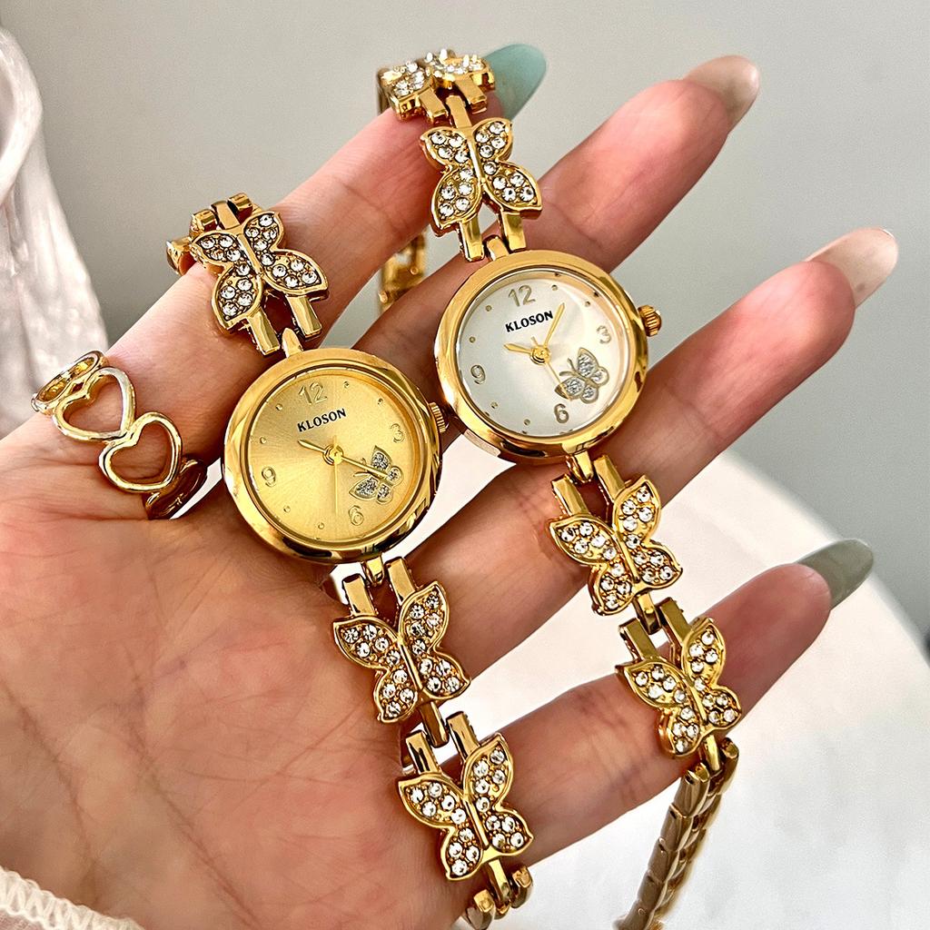 Schmetterlingsuhr Damen Leichter Luxus Nische Exquisit Mode High-End Armband Pendeln Vielseitig Temperament Quarz Uhr