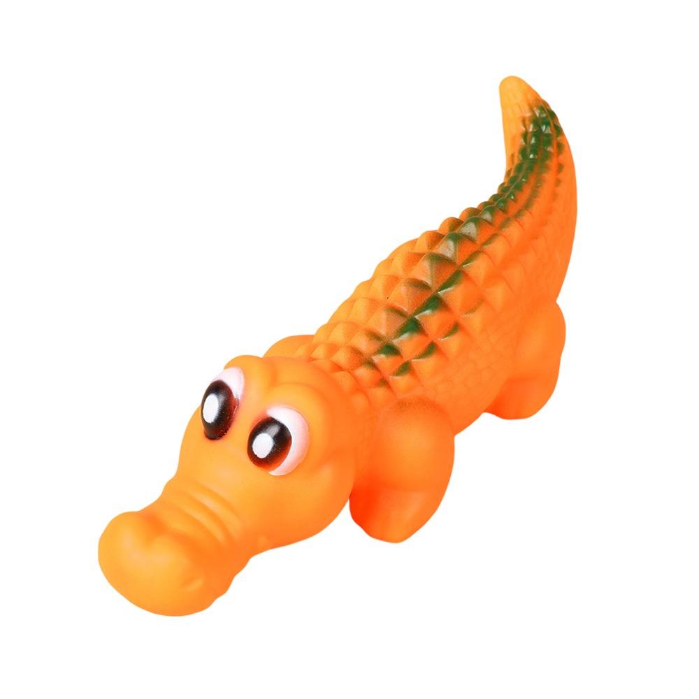 

Fun Interactive Squeaky Dog Toy Bite-resistant Durable Chew Toy Cute Tooth Cleaning Squeaky Toy помаранчевий