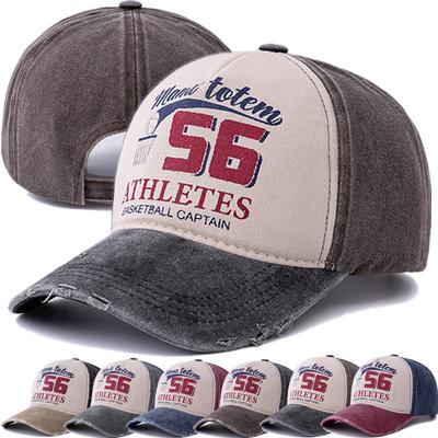 Boné de beisebol unissex vintage de algodão lavado BASKETBALL CAPTAIN 56 letras bordadas para homens e mulheres chapéu esportivo ao ar livre