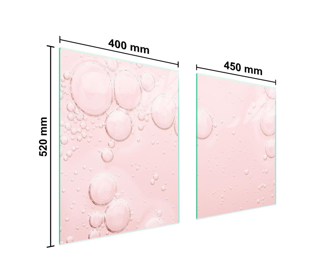 GLAS-KOCHFELDSCHUTZPLATTE 85x52 ROSA