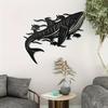 1pc Whale Shark Metal Wall Art Coastal Ocean Home Decor Decorative Item Scene Themed Party Decoration Housewarming Birthday Gift