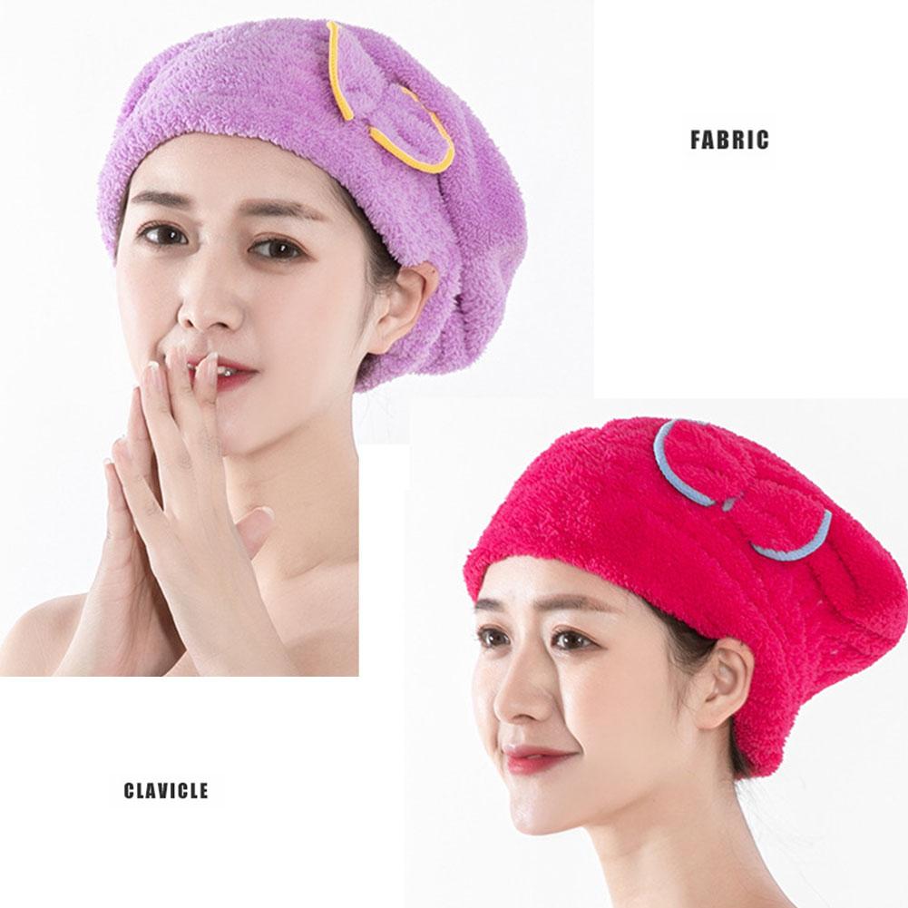 Microfibre Quick Hair Drying Bath Towel Bowknot Wrap Towel Cap Bathroom Accessories Bonnets Women Shower Cap Towel Dry Hair Cap