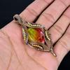 Ammolite Pendant Gemstone Handmade Jewelry, 999 Copper Wire Wrapped Jewelry Pendant, Gift For Wife Jewelry