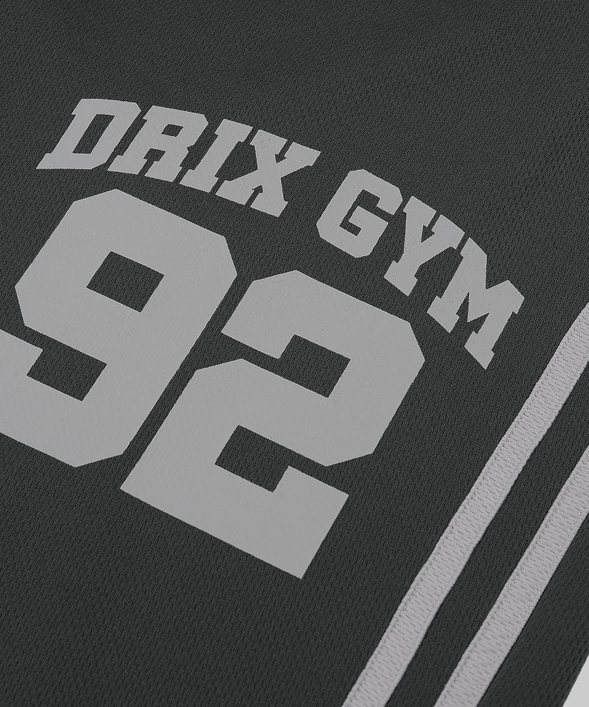 DRIX (Summer) Track Line Graphic Mesh Wide Pants_Charcoal
