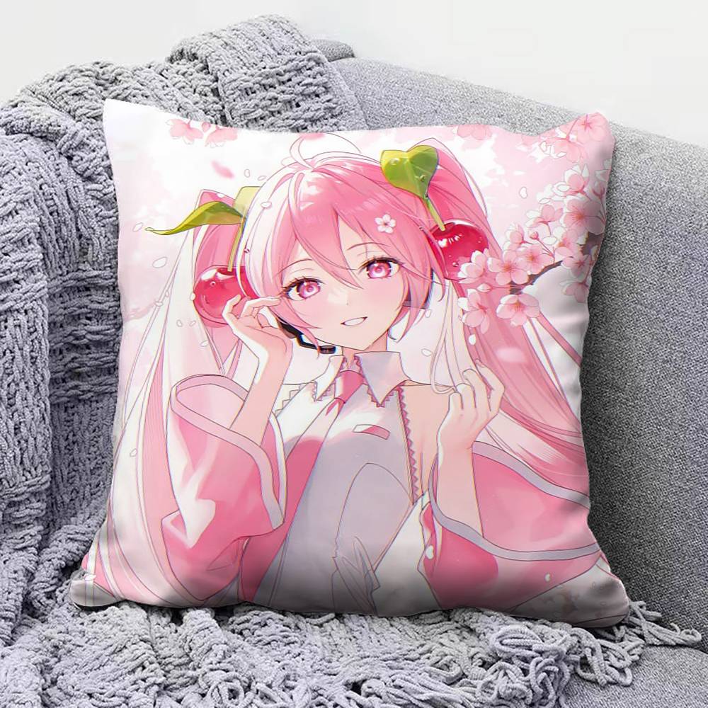 Sakura Miku Home Sofa Cushion Covers and Aecorative Custom Pillow Covers