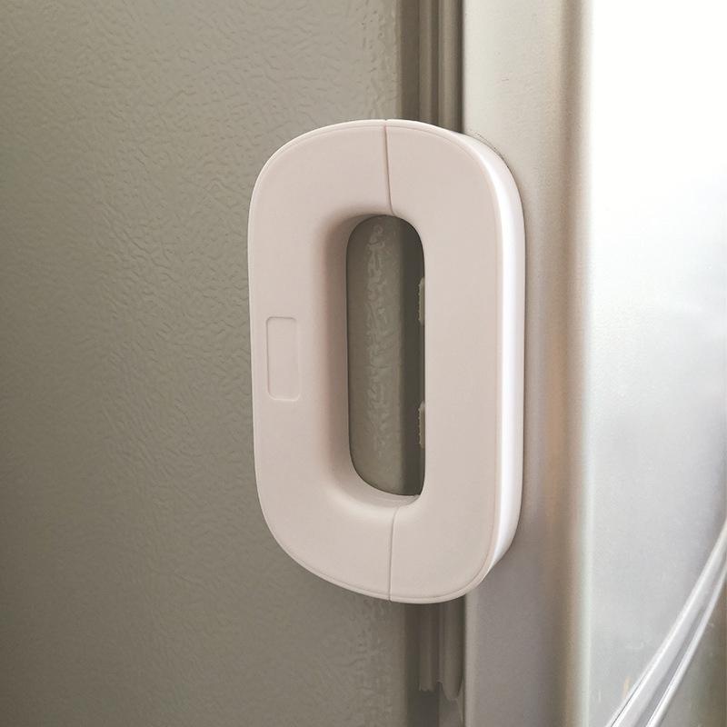 Self-Adhesive Fridge Lock Latch System Child Safety Fridge Lock Anti Opening Refrigerator Lock Anti-Pinch Hand Refrigerator
