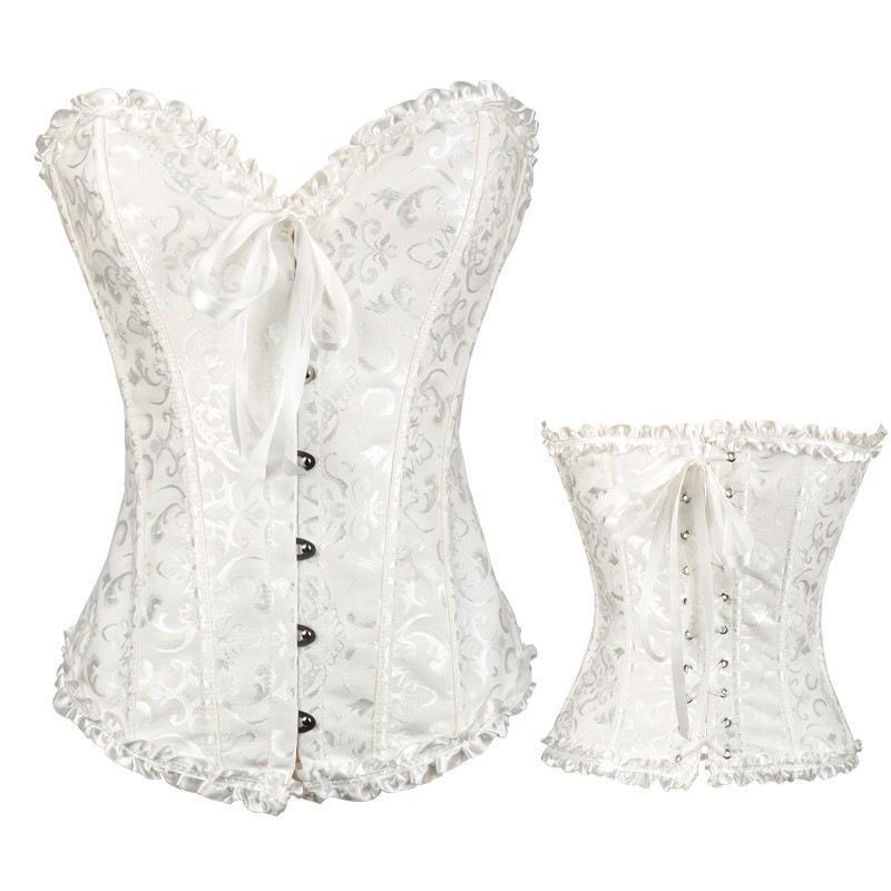 Palace Shapewear Strapless Waist Slimming Sexy Jacquard Corset Dress Wear Tight Fishbone Bra