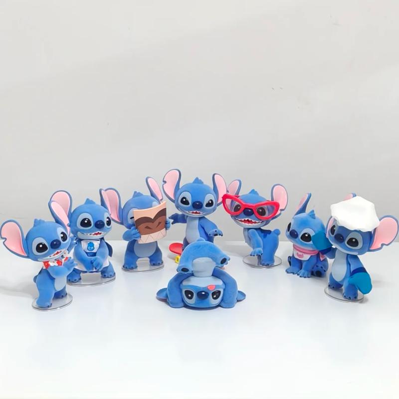 Toptoy  Hello Stitch Series Figurines es Cute Decorations Flocking Fashion Trend Toys Home Decoration