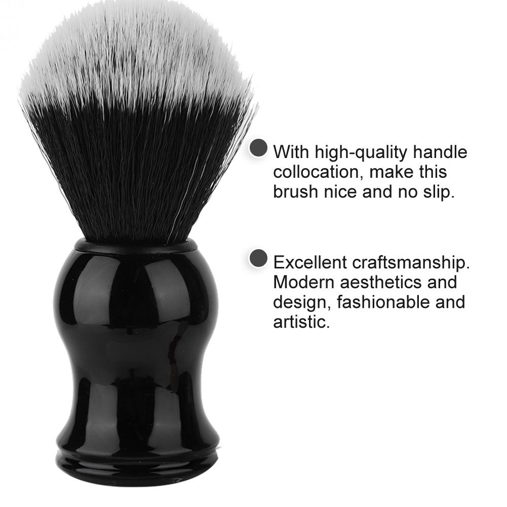 Portable Men Soft Brush Hair Delicate Handle Beard Shaving Brush Barber Salon Tool #02