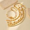 Elegant Pearl Cubic Zirconia Bracelets for Women, Stainless Steel Stackable Bracelet Chunky Jewelry