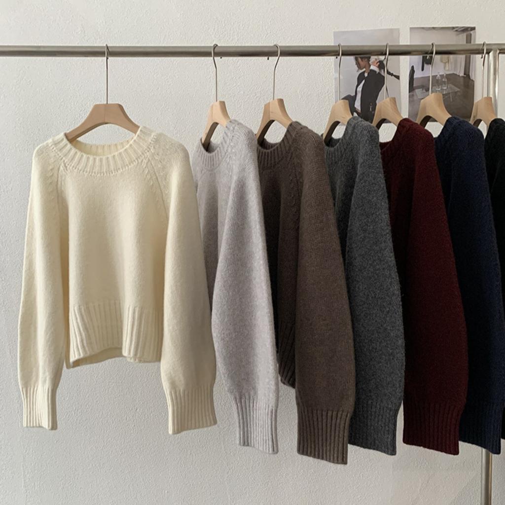 Ladies, Raglan Sleeves, Knitwear, Front Shoulder, Sweater, Long Sleeved, Warm Top
