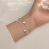 VENTFILLE 925 Stamp Silver Color Star Bracelet Fashion Korean Five-pointed Stars Crystal Double Bracelet Dropshipping Wholesale