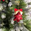 6Pcs Christmas Tree Ornaments Tree Shape Sequin Pendant with Bow for Christmas Trees Walls Doors Parties Wedding Decor