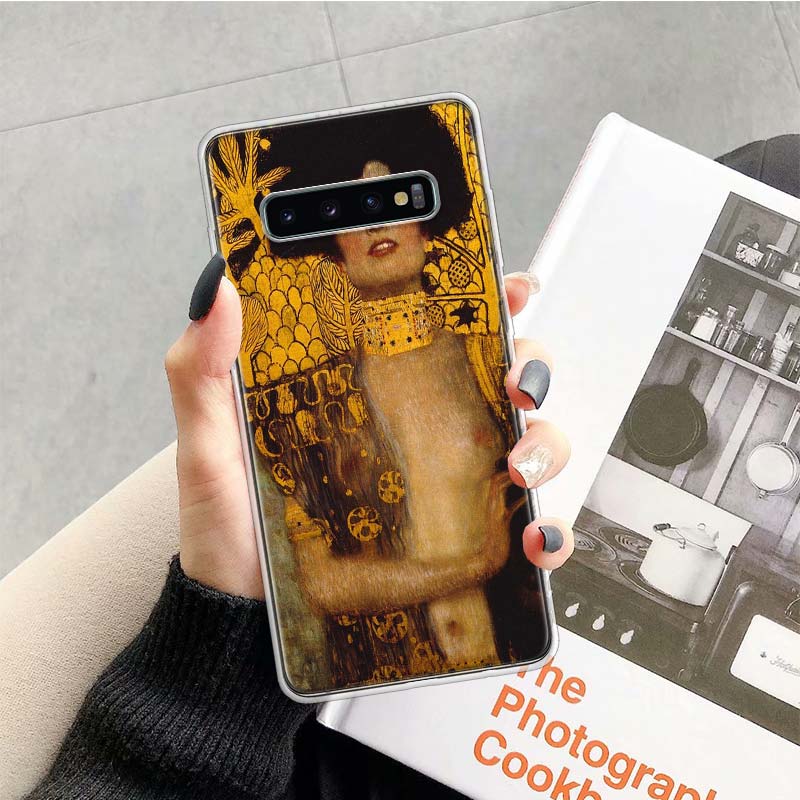 he kiss Gustav Klimt Painting Phone Case For Samsung Galaxy S26 Ultra S23 S24 S25 Edge S20 FE S21 S22 Plus Soft Print Shell Cove