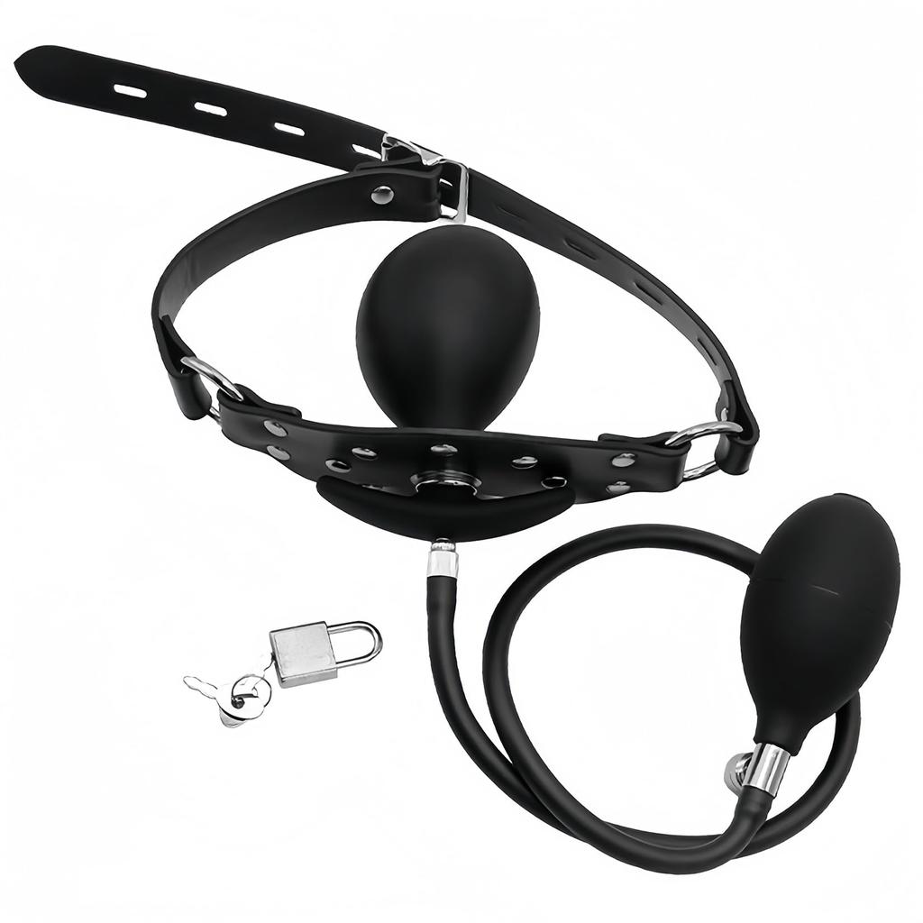 Yemax Gag Adult Goods Inflatable Gag Ball Gag Removable Silicone Adjustable SM Goods Cosplay Sexy SM Restraints Sex Toys Adult Goods for Men