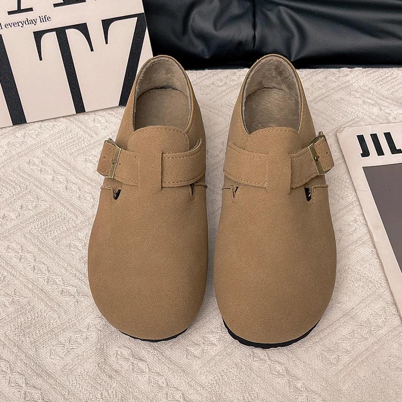 Fashion 2024 Brand Ladies Shoes Belt Buckle Women's Flats Fashion Round Toe Casual Flat Shoes Hot Sale Solid Flat Low Heelszapatos Mujer