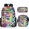 Dandy'S World Student School Bag Dandy'S World Cartoon Cute Backpack Three-Piece Set Satchel Bag Pencil Case
