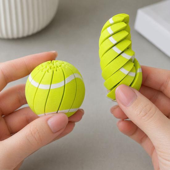 Yousheng 3D Printed Twisting Football Toy, Spiral Slippery Baseball Tennis Golf Basketball Toy, Stress Relief Rotating Fidget Sports Ball Desk Toy