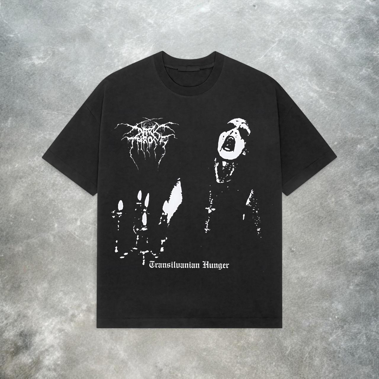 

2026 New Darkthrone Transylvanian Hunger Tee Y2K Black Metal Band Summer Unisexs and Womens Breathable Tshirt Top 4XL