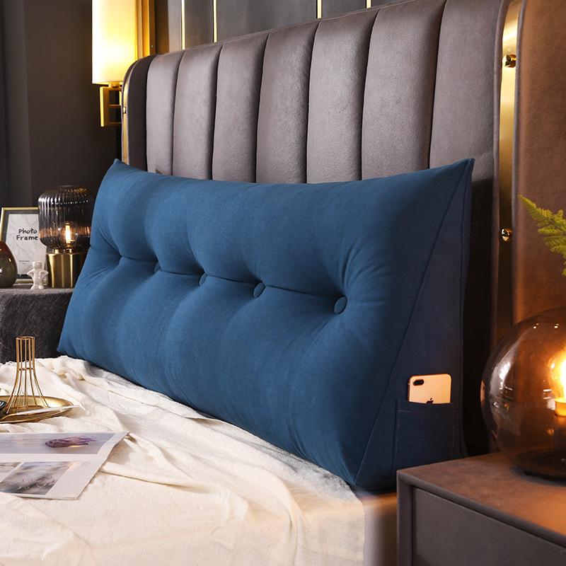 Triangle Large Backrest Lumbar Support Cushion - Solid Color Sofa & Bed Pillow