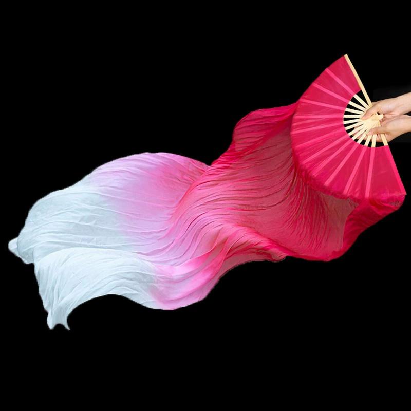 Dancing Fan Extended Floating Head Gradient Color Dance Fans Portable Belly Dance Fan Dance Performance Wedding Long Fans