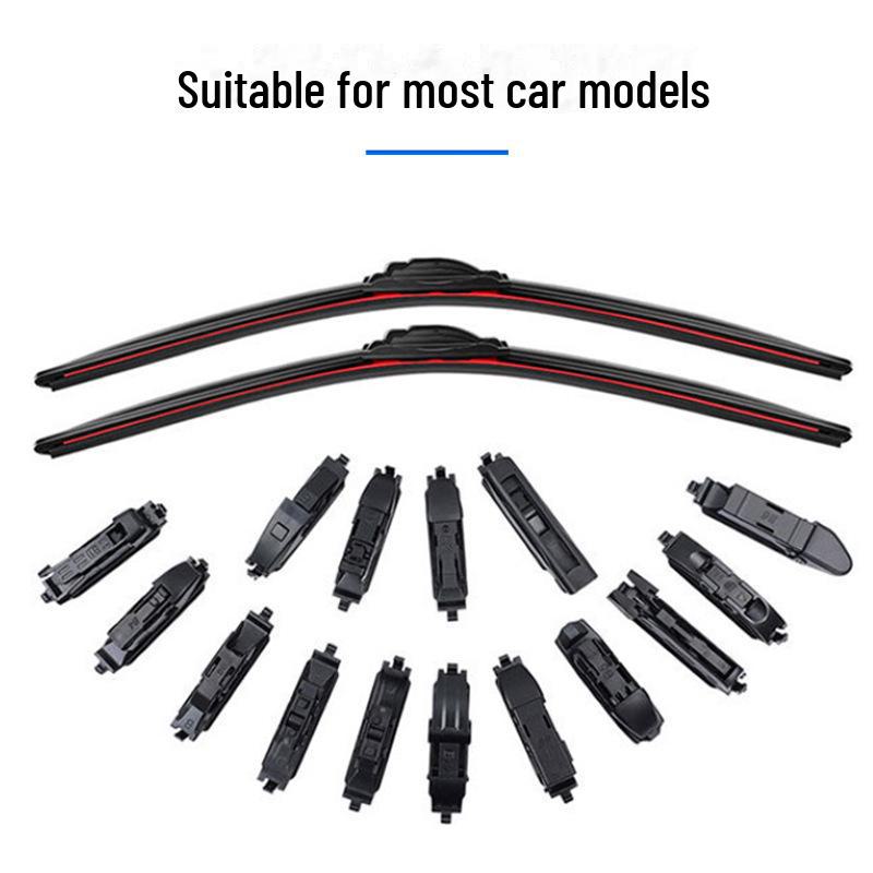 Yika Boneless Red Multifunctional Wiper Blade with Replaceable Buckle Interface