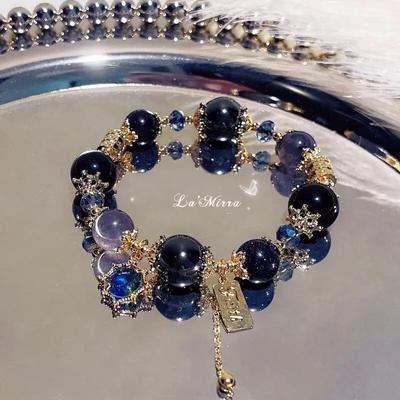 1Pc Exquisite Achat Kristall Mode Stil Naturstein Bunte Perlen Armband Männer Frauen Party Täglichen Geschenk