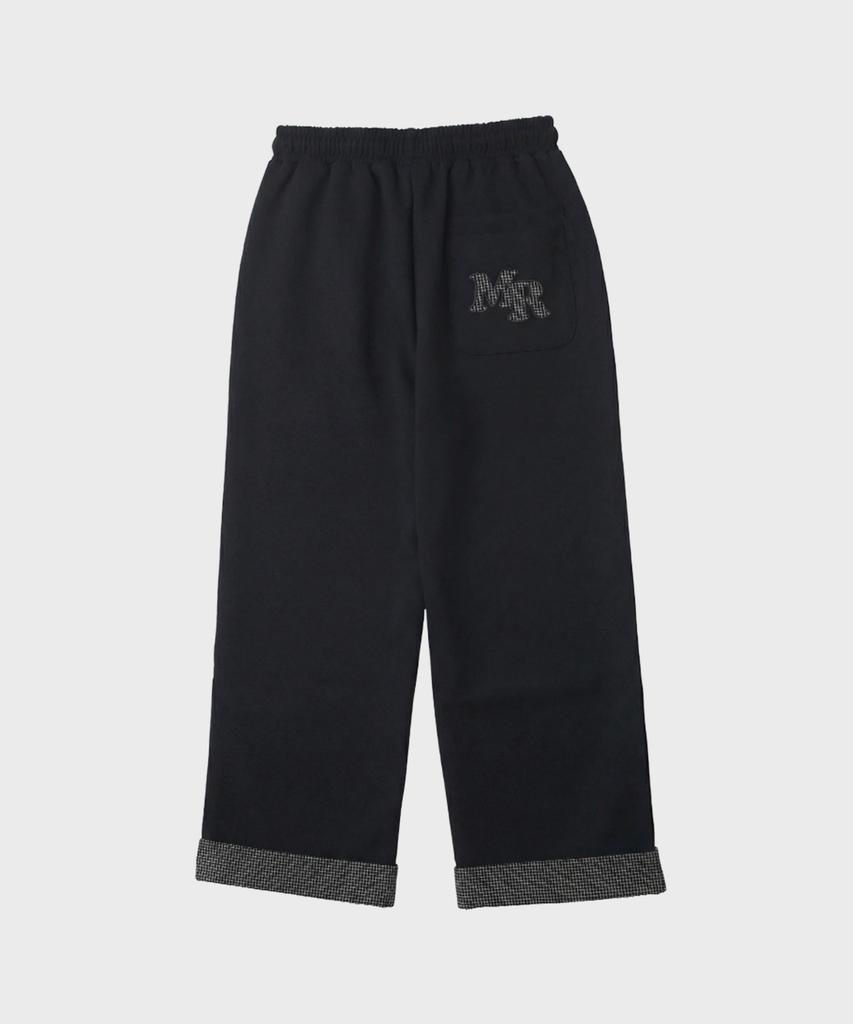 Maseumaluljeueopaeleol Check Hem Comfort Pants_Black