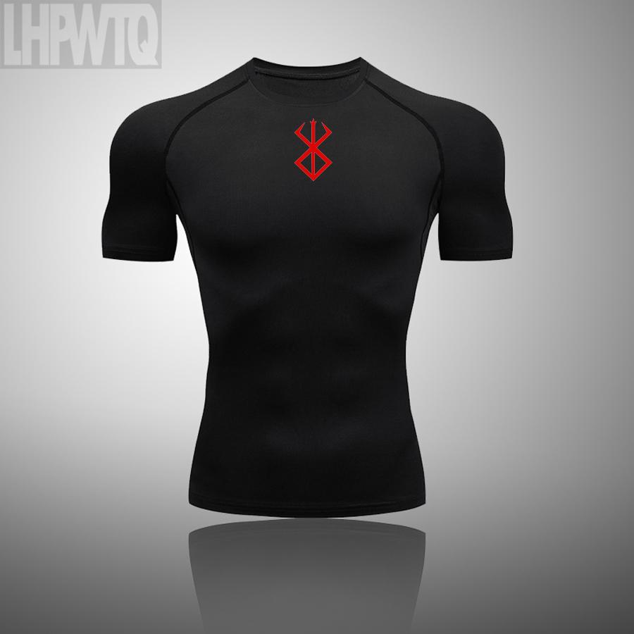 Men Short Sleeve T Shirt Compression Tights Men Fitness Running T-Shirt Breathable Sport Set Rashgard Gym Clothing