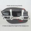 Motorcycle Hard Saddlebags Universal Side Storage Box Rear Trunk with Light & Lock, 1 Pair