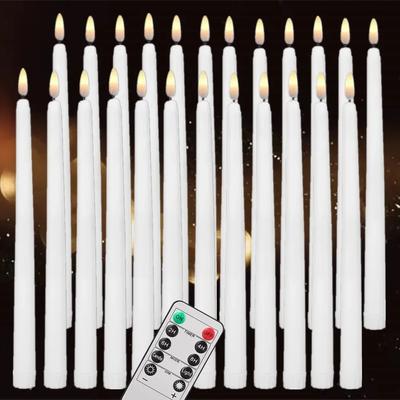 Candele coniche a LED senza fiamma 6,5/11" a batteria finte tremolanti elettriche candele lunghe per matrimonio decorazione casa