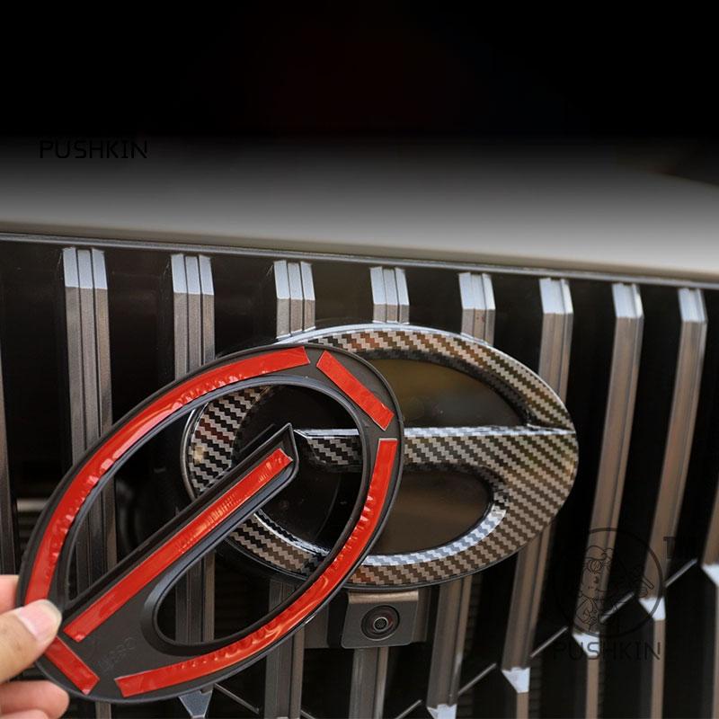 For  Trumpchi GAC GS3 Emzoom 2024 2025 3D ABS Sticker Car Front Emblem Badge Decals Black Badge Logo Emblem Cover Car-Styling