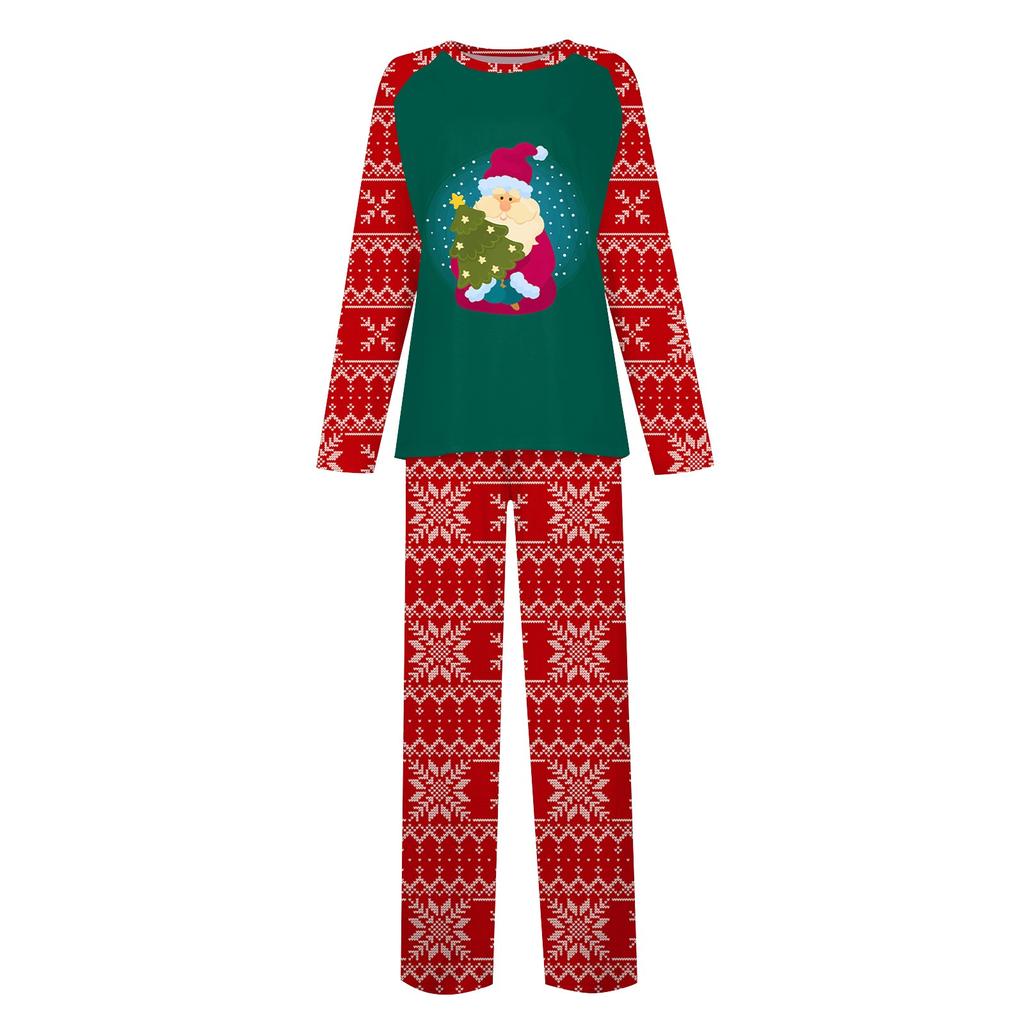 Christmas Parent Child Family Set Home Furnishings Christmas Pajamas Two Piece Set