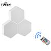 Smart RGB Hexagonal LED Wall Lamp with Remote Control Modular Honeycomb Quantum Light for Bedroom DIY Decoration Night Light