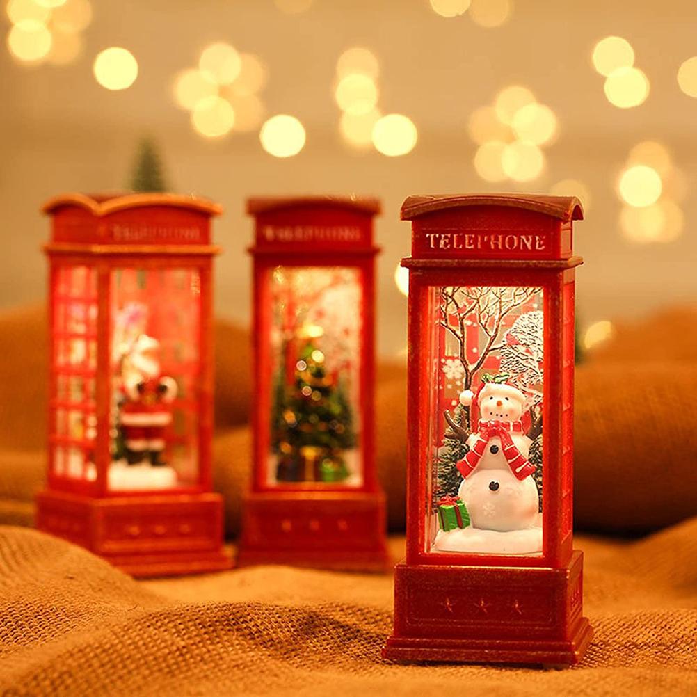 Jul Telefonkiosk Lysende Lanterne Jul Snøende Lanterne For Julebord Stue