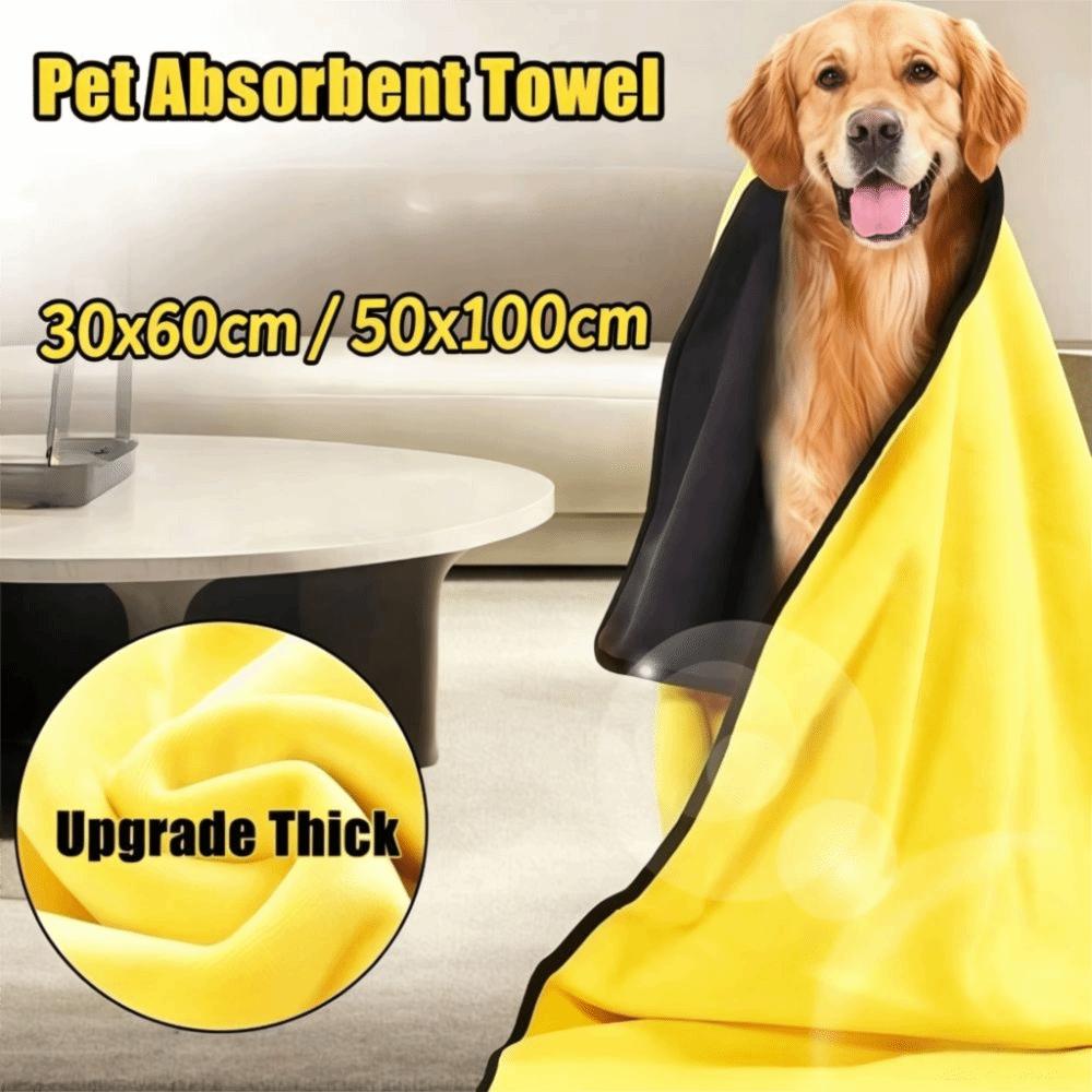 Water Absorbent Dog Drying Towel Quick Drying Cat Drying Towel  Daily Pet Cleaning