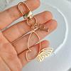 1PC Alphabet Luxury A-Z Fashionable Keychain Vintage Alloy Artistic Gold Hollow Butterfly Elegant
