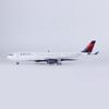 Display Plane 47CM 1/135 Scale Model Diecast Resin Airplane Airbus A330 Delta Airline Airways With Light Wheel Collection