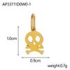 CARLIDANA Halloween Fun Party Accessories Charm Stainless Steel Pumpkin Skull Ghost Gold Plated Hat Titanium Steel Pendant
