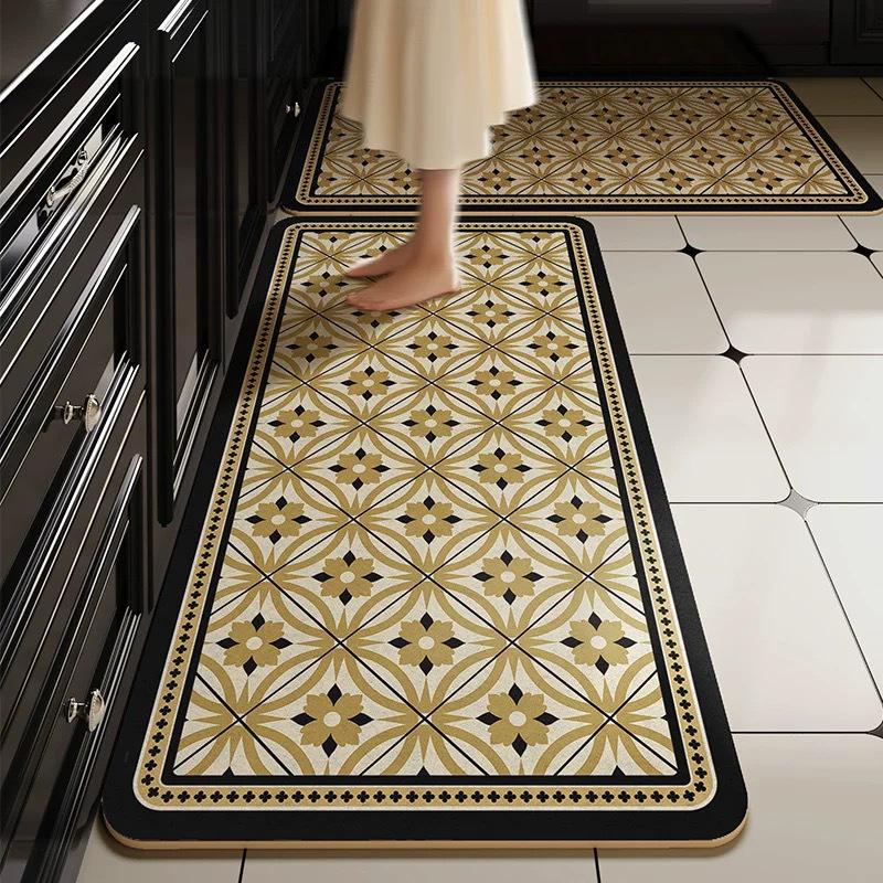 

Американський Ретро Кухонний Водонепроникний Шкіряний Килимок для Підлоги - Легко Протирати, Не потребує прання, Довга смуга для плити, мийки та підлоги. 50*200 cm