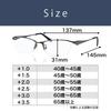 Reading Senior Stylish Metal Rimless Glasses Cleaning Cloth Glasses, Glasses, Men's [Toray Set] +1.50