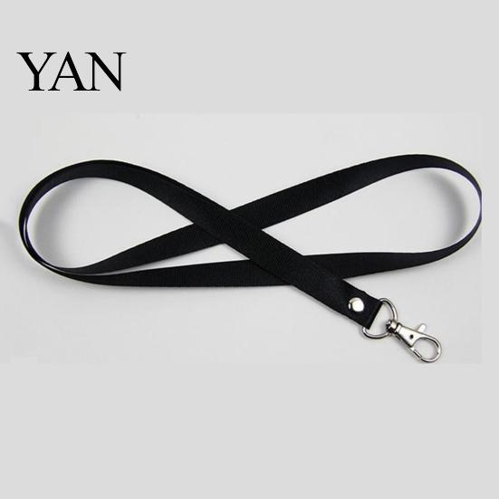 Lanyard Solid Color Tear-resistant Nylon Rope Neck Strap ID Holder for Adults