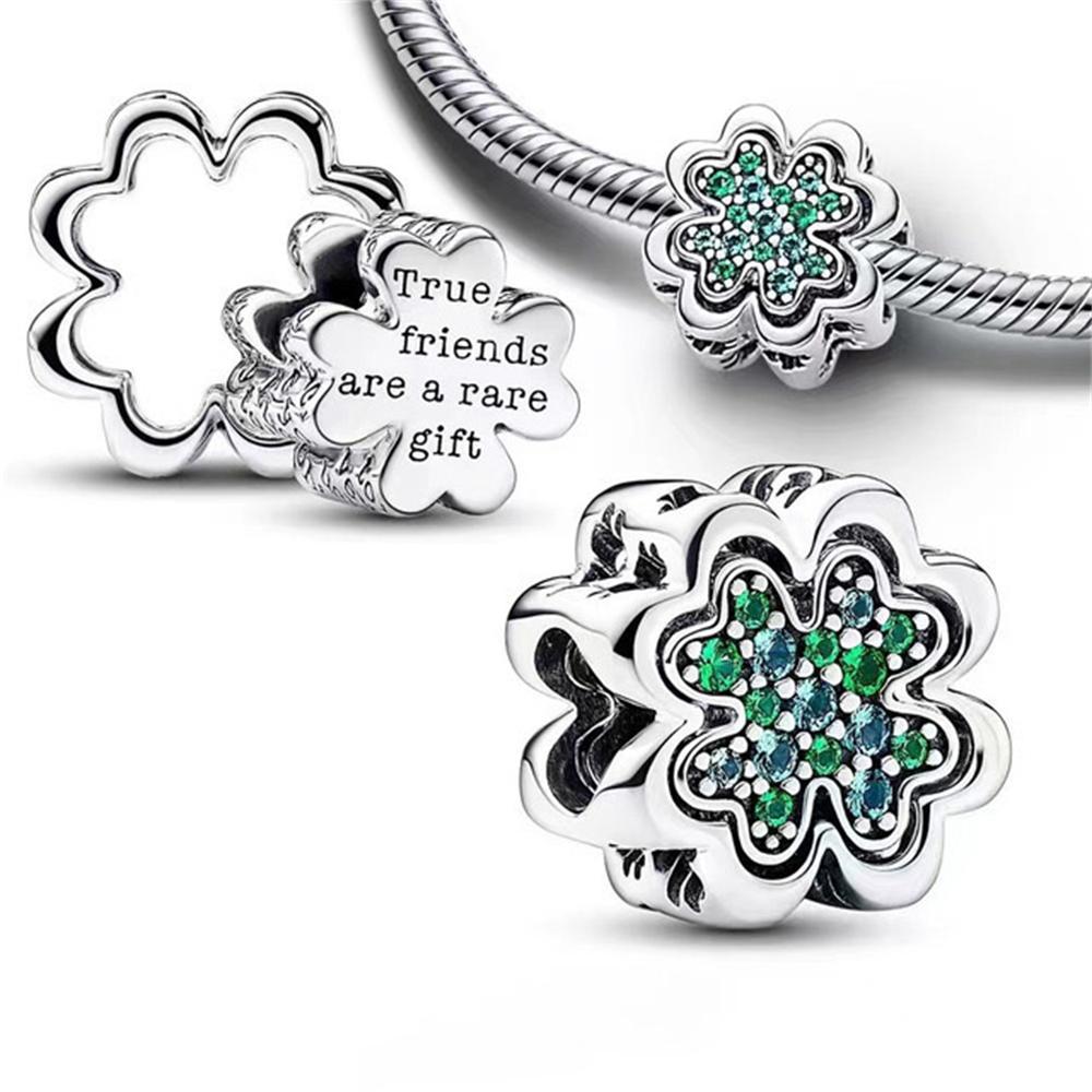 Latest Exquisite Charms Fit Pendant Original Bracelets Lucky Grass Leaf Copper Craft Charms Beads Diy Jewelry Crafting