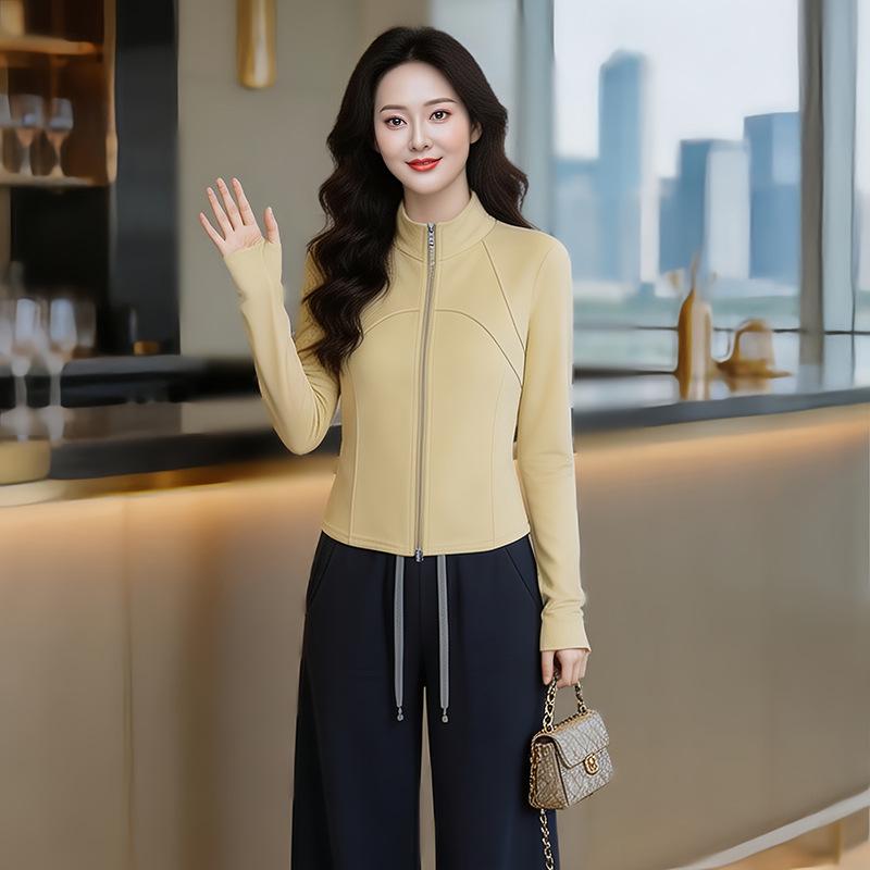 

Casual Slimming Long-Sleeve Women s Sports Jacket XL жовтий