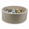 Dry Pool 110X40Cm Velvet Soft Beige With 500pcs Balls: Beige, White, Silver