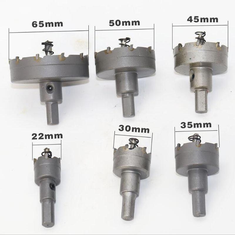 

Набор сверл TCT с твердосплавным наконечником из нержавеющей стали, кольцевой резак 22 мм/30 мм/35 мм/45 мм/50 мм/65 мм Pack of 1 серый